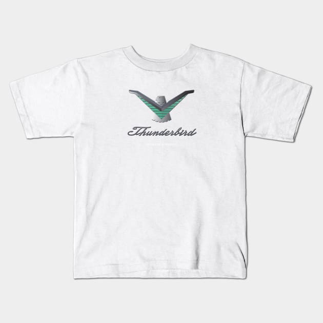 Thunderbird Emblem with Script Kids T-Shirt by PauHanaDesign